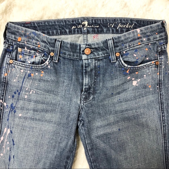 7 For All Mankind Ltd Edition Paint Splatter Jeans - Picture 4 of 7